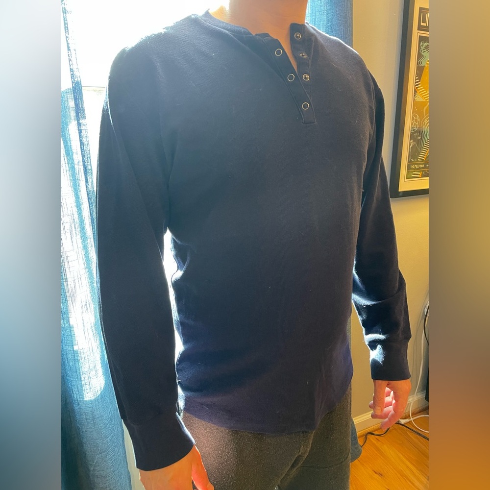Izod Men's Dark Long Sleeve Henley
